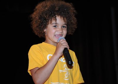 Young Kid Holding Microphone
