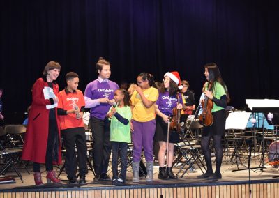 Kids onstage at holiday concert